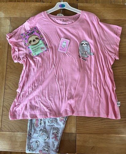 Ladies women sloth pyjamas - women’s,