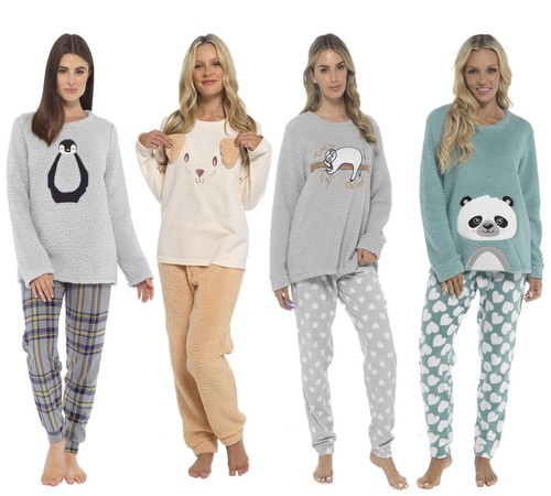 Ladies snuggle fleece pyjama - ladies,