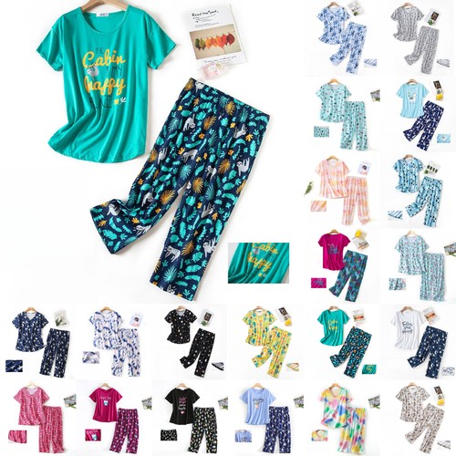 Womens pyjamas set printed pjs - womens,