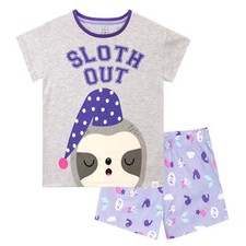 Sloth Short Pyjamas Kids Girls