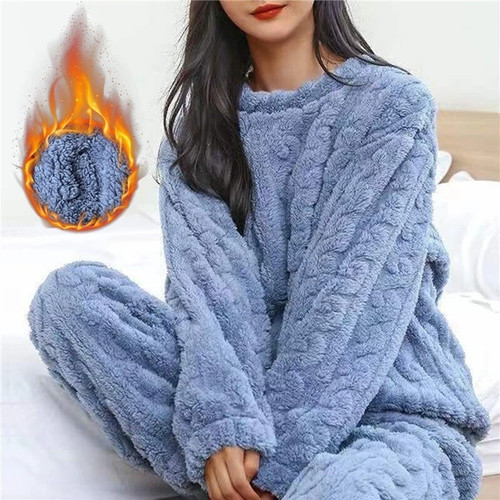 Ladies fleece pyjamas winter - fleece,