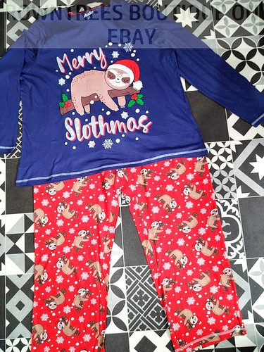 Christmas sloth pyjamas - christmas,