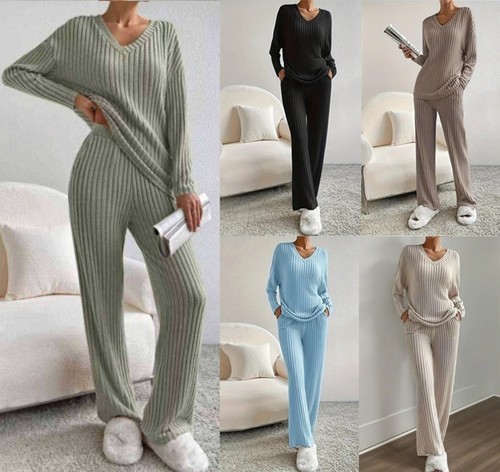 Women ribbed pyjamas set - women,