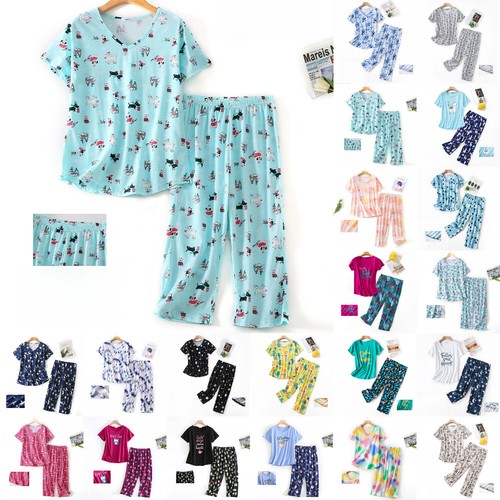 Ladies pyjamas set print pjs - ladies,