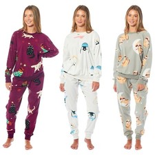 Womens Printed Fleece Pyjama